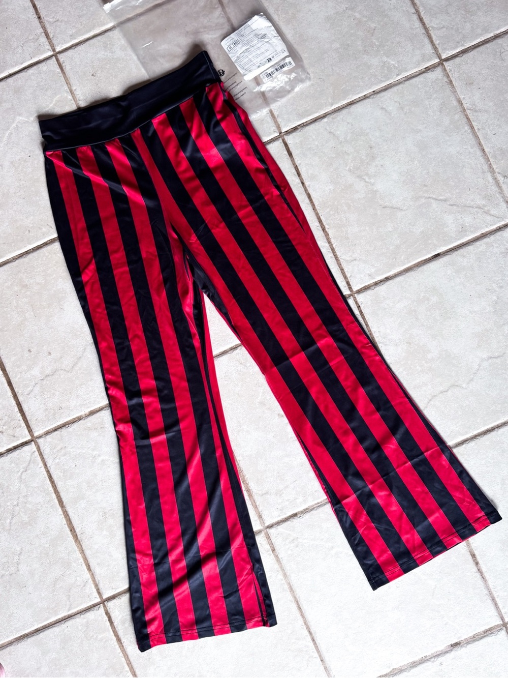 Temu • Striped Flared Pants